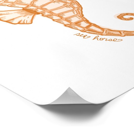 Seepferd Poster (Ecke)