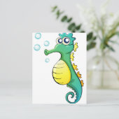 Seepferd Postkarte (Stehend Vorderseite)