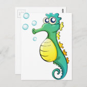 Seepferd Postkarte (Vorne/Hinten)