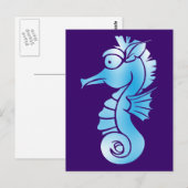 Seepferd Postkarte (Vorne/Hinten)