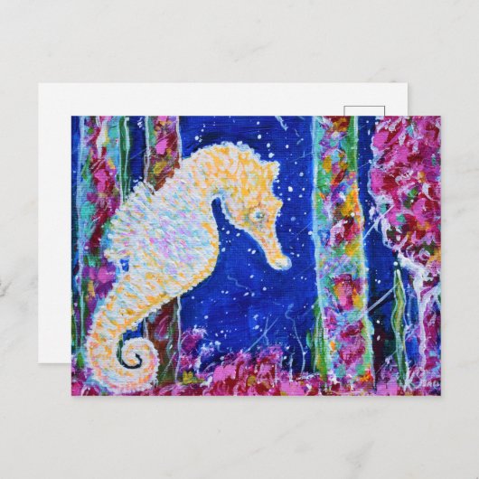 Seepferd Postkarte (Vorne/Hinten)