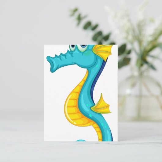 Seepferd Postkarte (Stehend Vorderseite)