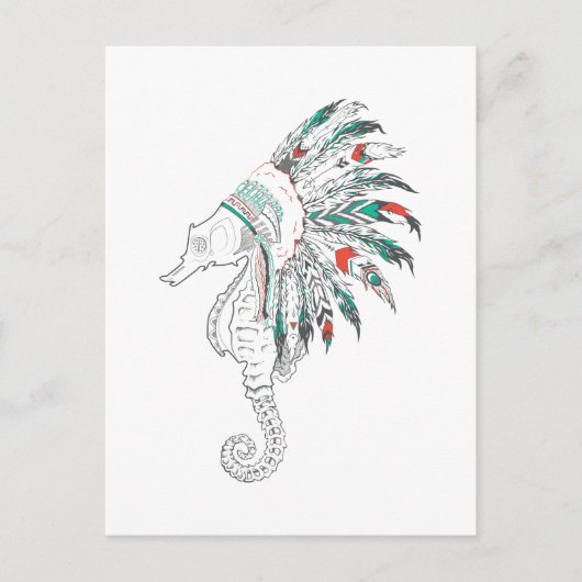 Seepferd Postkarte (Vorderseite)