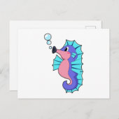 Seepferd Postkarte (Vorne/Hinten)