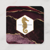 Seepferd Quadratische Visitenkarte (Vorderseite)