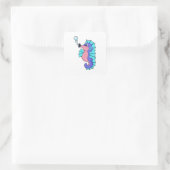 Seepferd Quadratischer Aufkleber (Tasche)