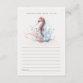 Seepferd-Ratschläge für Mama-Babydusche Begleitkarte (Vorderseite)