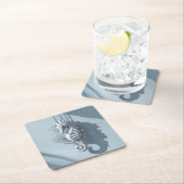 Seepferd Rechteckiger Pappuntersetzer (Vor Ort)