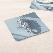 Seepferd Rechteckiger Pappuntersetzer (angewinkelt)