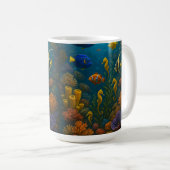 Seepferd Reef Kaffeetasse (VorderseiteRechts)