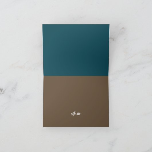 Seepferd Romance, Beach Wedding Dankeskarte (Innenseite)