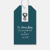 Seepferd Romance, Beach Wedding Geschenkanhänger (Vorderseite)