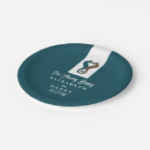 Seepferd Romance, Beach Wedding Pappteller (Schrägansicht)