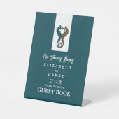 Seepferd Romance, Beach Wedding Sockelschild (Vorderseite)