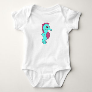 Seepferd Ros Unterwasser Pferde im Wasser Baby Strampler