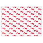Seepferd Rot-Weiß-Muster Moderner Sommer Tischdecke (Vorderseite (Horizontal))