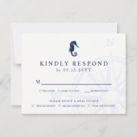 Seepferd | RSVP-Hochzeitessen (Nautic Themed Weddi