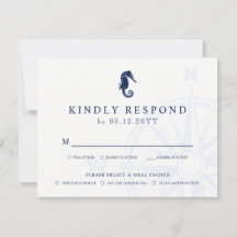 Seepferd | RSVP-Hochzeitessen (Nautic Themed Weddi