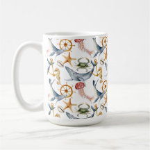 Seepferd, Schiffe Rad, Wale, Krebse, Seeteufel