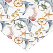 Seepferd, Schiffe Rad, Wale, Krebse, Seeteufel Kurzer Tischläufer (Ecke)