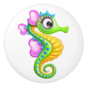 Seepferd-Schubknöpfe Keramikknauf (Vorderseite)