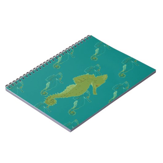 Seepferd, Sea Life Spirale Notebook Notizblock (Linke Seite)