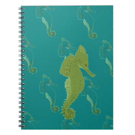Seepferd, Sea Life Spirale Notebook Notizblock (Vorderseite)