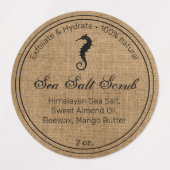 Seepferd Sea Salt Scrub Etiketten (Design 2)