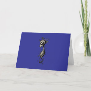 Seepferd seahorse feiertagskarte