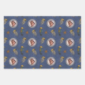 Seepferd, Seeteufel, Quallen und Korallen Geschenkpapier Set (Vorderseite 3)