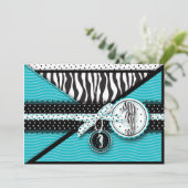 Seepferd Sensation Babydusche Einladung (Stehend Vorderseite)