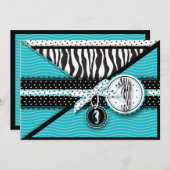 Seepferd Sensation Babydusche Einladung (Vorne/Hinten)