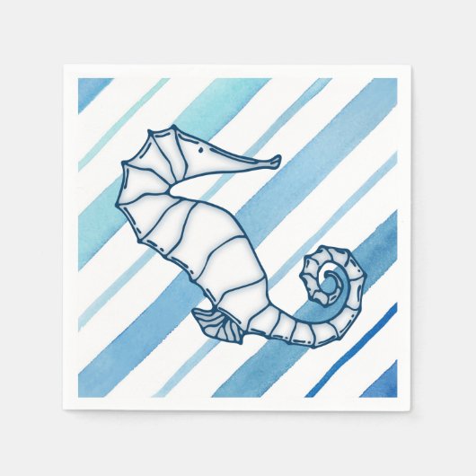 Seepferd Serviette (Vorderseite)