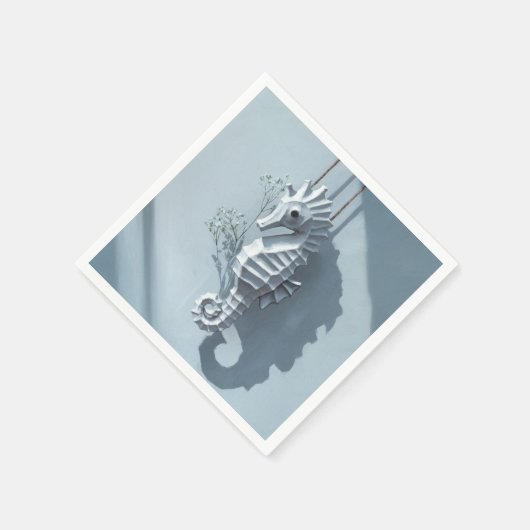 Seepferd Serviette (Ecke)