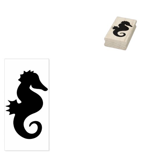 Seepferd Silhouette Briefmarke Gummistempel (Stempel)