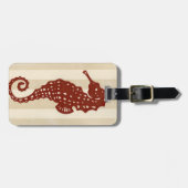 Seepferd Silhouette Gepäckanhänger (Vorderseite horizontal)