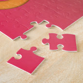 Seepferd Silhouette Orange Türkis einfach Puzzle (Seite)