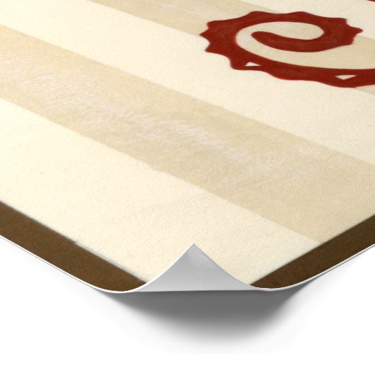 Seepferd Silhouette Poster (Ecke)