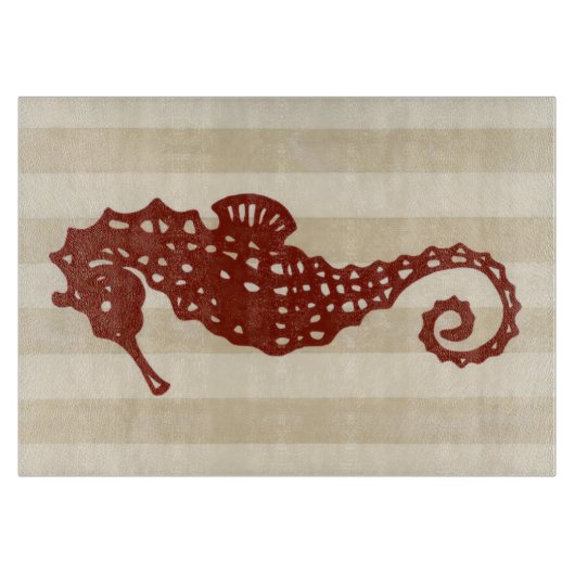 Seepferd Silhouette Schneidebrett (Vorderseite)