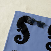 Seepferd-Silhouette Strandtuch (Beispiel)