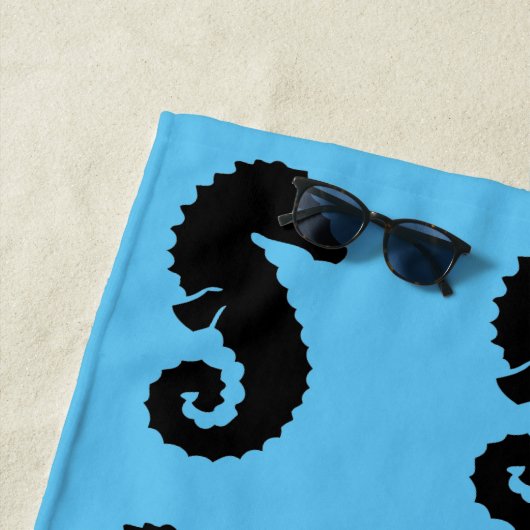 Seepferd Silhouette Strandtuch (Beispiel)