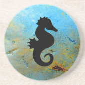 Seepferd Silhouette Untersetzer (Vorne)