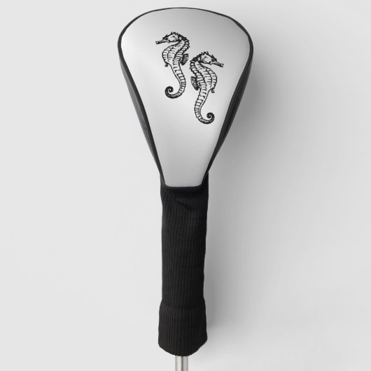 Seepferd Silver Golf Headcover (Vorderseite)