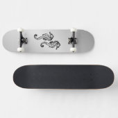 Seepferd Silver Skateboard (Horizontal)