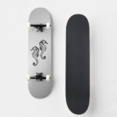 Seepferd Silver Skateboard (Vorderseite)