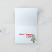 Seepferd Sleigh Christmas Feiertagskarte (Innenseite)