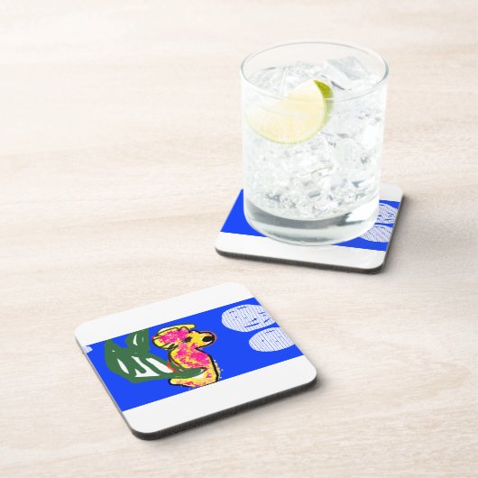 Seepferd Sommer Getränkeuntersetzer (Rechte Seite)