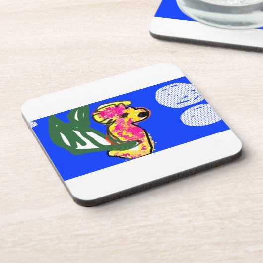 Seepferd Sommer Getränkeuntersetzer (Linke Seite)