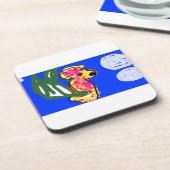 Seepferd Sommer Getränkeuntersetzer (Linke Seite)