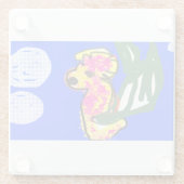 Seepferd Sommer Glasuntersetzer (Rückseite)